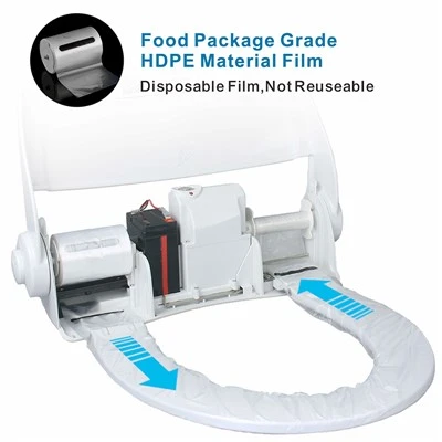 Toilet Seat Plastic Film Rolls | Disposable Wrap Paper Covers NR220